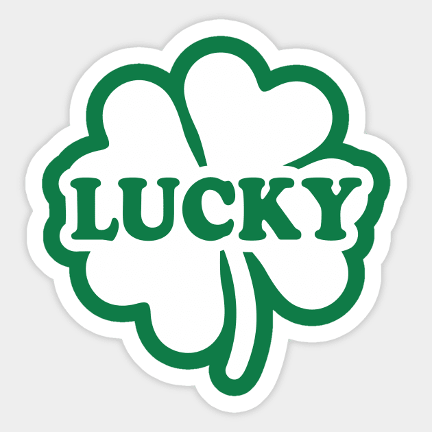 Shamrock Lucky Sticker by Designzz